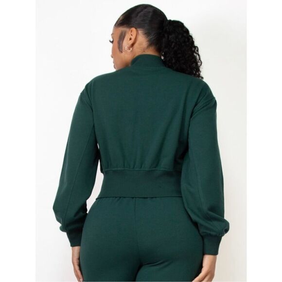 Hunter Green Zip Jacket Pants Set - Picture 4 of 15